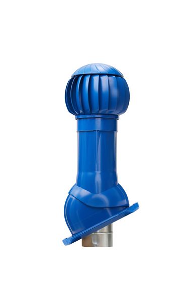 Готовый комплект, изолированный для кровли с профилем Монтеррей (Monterrey) и его аналогами d 125/160 мм, цвет синий RAL 5005, серия Twister