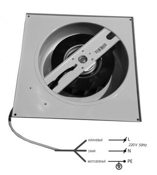 Настенный центробежный вентилятор ВК 125 D с настенной пластиной