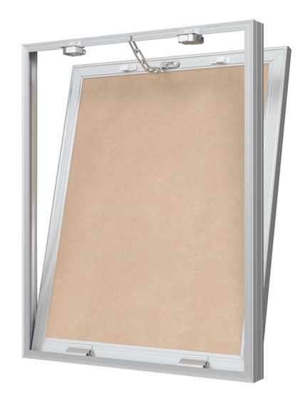 Люк ревизионный D Ceramo Base 400х500 скрытый монтаж съемный алюминий EVECS