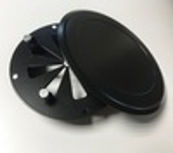 Диффузор приточно-вытяжной на магнитах регулируемый ДК-150 круглый металлический черный матовый