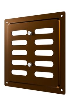 Решетка вентиляционная MER регулируемая 150x154 окраш.сталь Metallic brown ERA