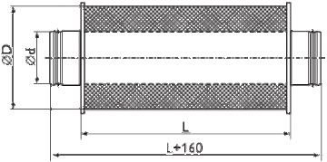 Provent RS 250/900 шумоглушитель круглый