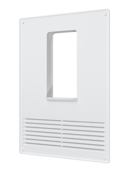 Площадка торцевая ПТВР фланец 60х120 вертикальная решетка 180х250 пластик ERA