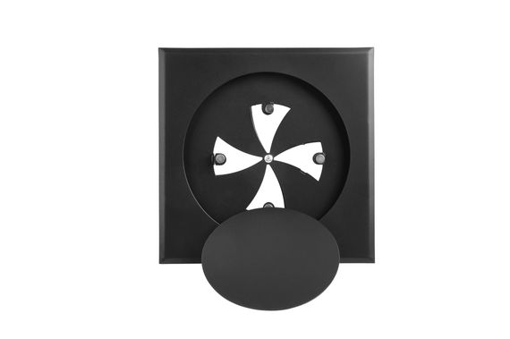 Диффузор приточно-вытяжной на магнитах регулируемый НД-125 декоративный металлический черный матовый