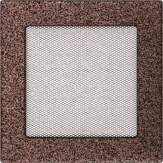 Решетка каминная Kratki OSCAR чёрная медь 17x17