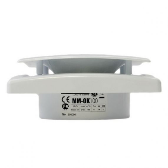 Накладной вентилятор MMotors JSC МM-ОК UE 100/100 куб/ч Белый