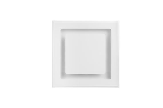 Диффузор приточно-вытяжной на магнитах регулируемый НДК-125 Снежок декоративный металлический белый матовый