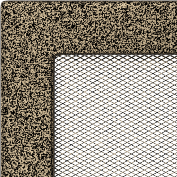 Решетка каминная Kratki Standard Чёрная латунь 17x17