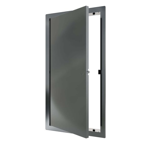 Люк ревизионный LN фланец 150х300 нажимной 172х322 пластик Gray EVECS