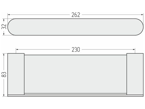 Полка прямая Сунержа ROUND L 260