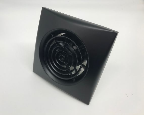 Вентилятор накладной Soler & Palau Silent 100 CHZ black matte (таймер, датчик влажности)
