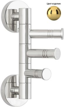 Держатель полотенец Сунержа ВЕЕР-3 поворотный / L 88 (Золото)