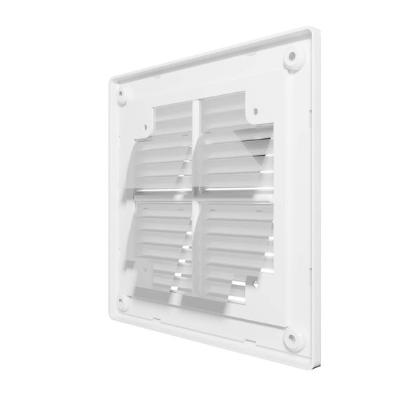 Решетка вентиляционная R1515BV обратный клапан разъемная 150х150 пластик ERA