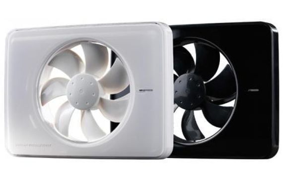 Накладной вентилятор FRESH Intellivent Black (Таймер, Датчик влажности, Программируемый, Сенсорное управление)