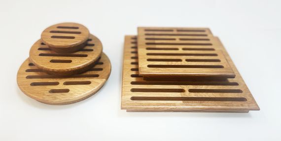 Деревянная врезная решетка Visioner d 150мм. (посадка 135мм. из дуба)