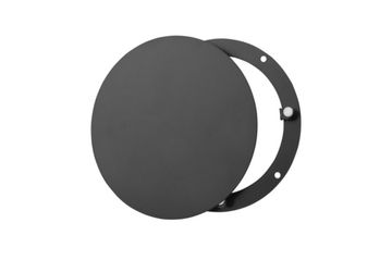 Решетка стальная на магнитах круглая РДК-120 черная матовая