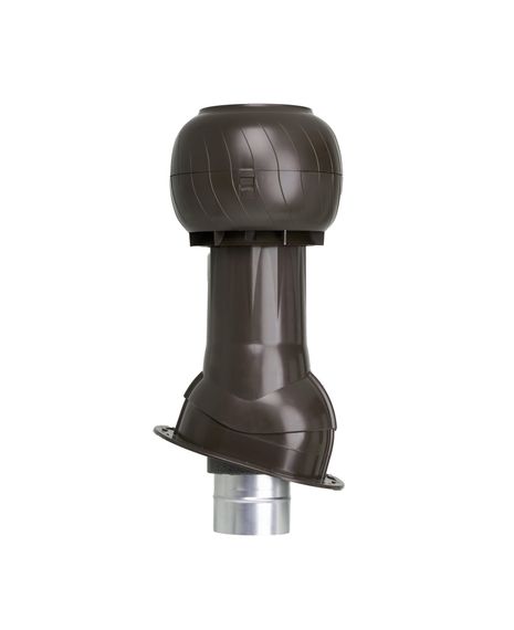 Готовый комплект, изолированный для фальцевой и готовой кровли из битумной черепицы d 110/160 мм, цвет темно-коричневый RAL 8019, RR 32, серия Static