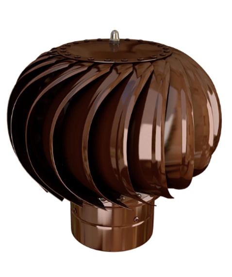 Турбодефлектор крышный ТД 355мм оцинкованный коричневый (RAL 8017)