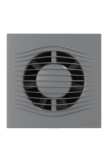 Вентилятор накладной SLIM D100 обратный клапан Gray metal DICITI