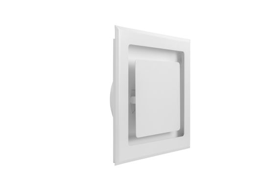 Диффузор приточно-вытяжной на магнитах регулируемый НДК-100 Снежок декоративный металлический белый матовый