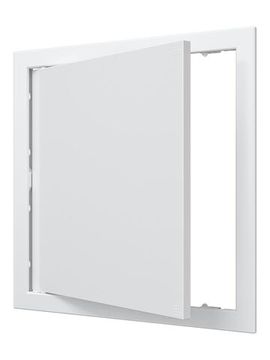 Люк ревизионный Л фланец 296х296 нажимной 318х318 пластик EVECS