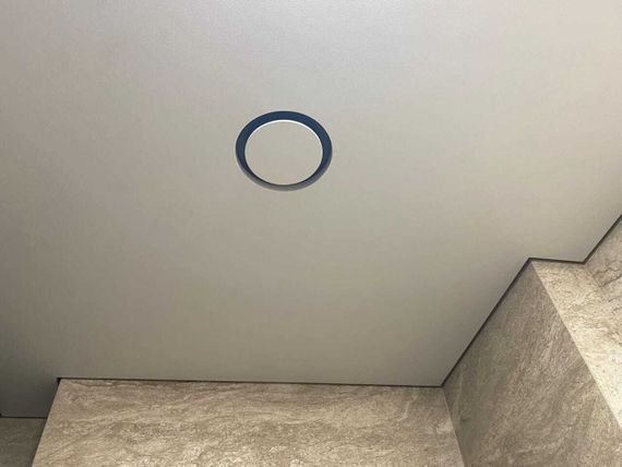 Диффузор теневой Visioner TDGK125W/150 белый/белая крышка с приточно-вытяжным вентилятором под гипсокартон с регулировкой потока воздуха D125 мм