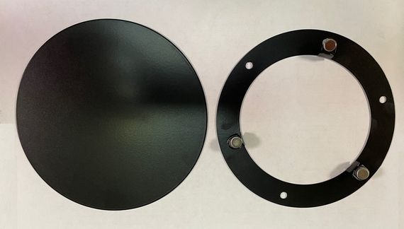 Решетка стальная на магнитах круглая РДК-200 черная матовая