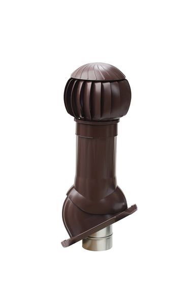 Готовый комплект, изолированный для кровли с профилем Монтеррей (Monterrey) и его аналогами d 125/160 мм, цвет коричневый RAL 8017, серия Twister