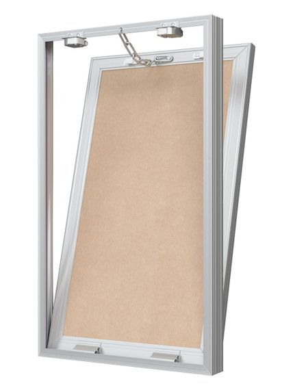 Люк ревизионный D Ceramo Base 300х500 скрытый монтаж съемный алюминий EVECS