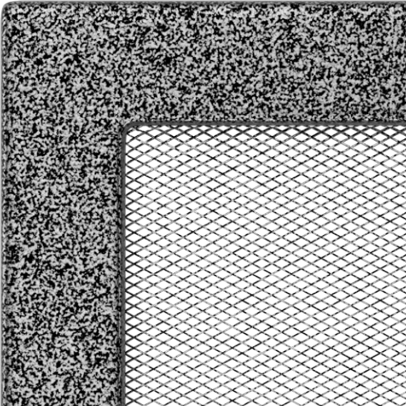 Решетка каминная Kratki Standard Чёрная хром 17x17