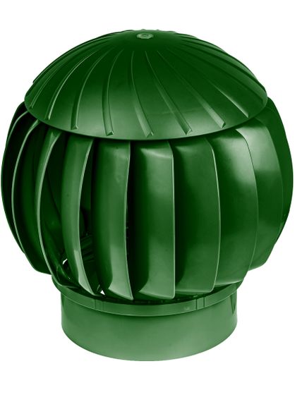Ротационный дефлектор (Турбодефлектор) 160 Зеленый пластиковый