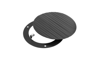 Решетка на магнитах круглая РДКВ-120 Волна, черная матовая