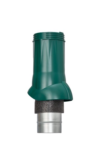 Вентиляционный выход изолированный Ø 125/160 мм зеленый RAL 6005, серия Static