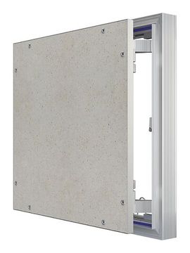 Люк ревизионный D Ceramo Optimum 400х400 скрыт.монтаж петля алюминий EVECS