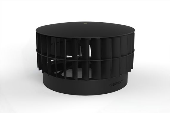 Ротационная вентиляционная турбина, РВТ Ø 355 мм черный RAL 9005, серия Hurricane