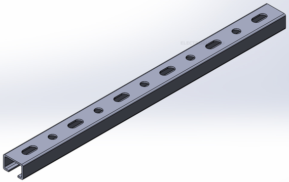 Траверса монтажная П-образная 20х30мм из оцинкованной стали (3м)