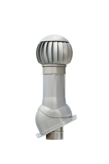 Готовый комплект, изолированный для кровли с профилем Монтеррей (Monterrey) и его аналогами d 125/160 мм, цвет серебристый RAL 9022, серия Twister