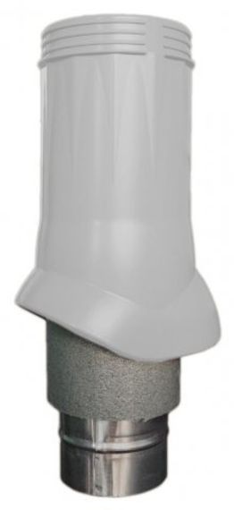 Выход вентиляционный 125/160 Серебристый изолированный для нанодефлектора, пластик