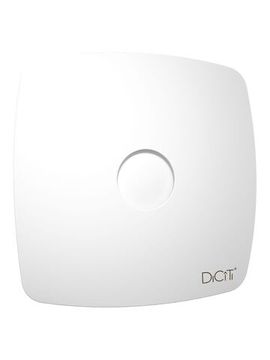 Вентилятор накладной RIO D125 обратный клапан Matt white DICITI