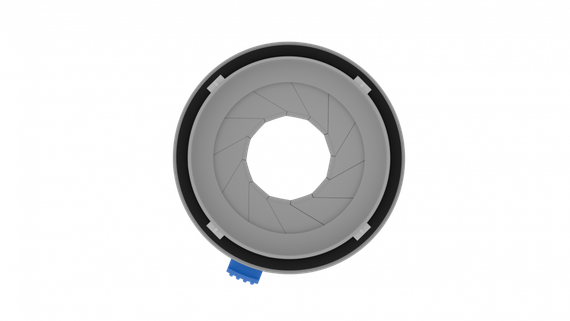 Фланец соединительный с ирисовым дросселем Flexag FLD110-G, цвет серый