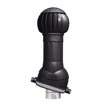 Готовый комплект, изолированный на скатные кровли из профильного листа МП-21 (С21) d 110/160 мм, цвет черный RAL 9005, серия Twister