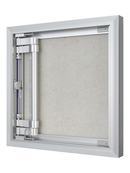 Люк ревизионный D Ceramo Optimum 400х400 скрыт.монтаж петля алюминий EVECS