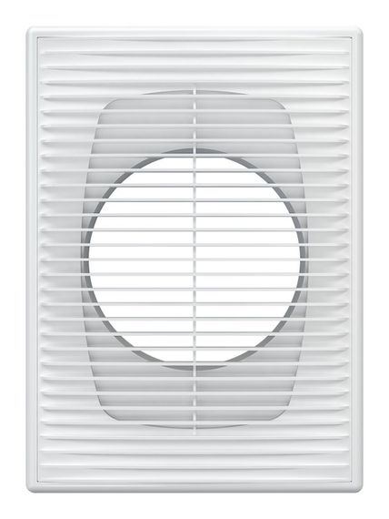 Решетка вентиляционная ПФ фланец D125 разъемная 185х255 пластик ERA