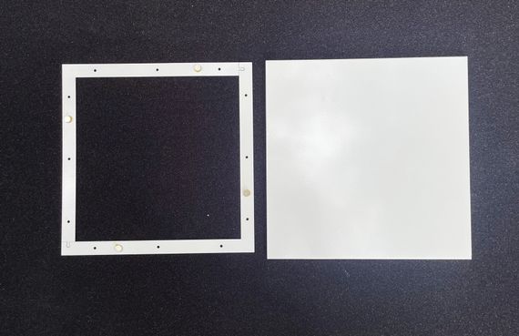 Металлический накладной съемный люк 150х150мм на магнитах