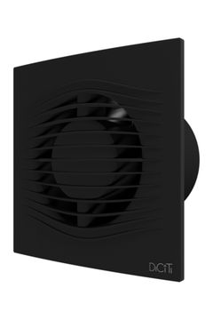 Вентилятор накладной SLIM D100 обратный клапан  Matt black DICITI