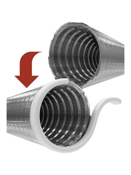 Воздуховод FD D160 спирально-навивной L1,5м нержавеющая сталь ERA