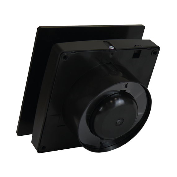 Вентилятор накладной Seicoi Floxy Design 100 Matt black glass (SMAD04-01G matt black) с укороченной панелью