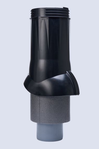 Готовый комплект, изолированный на скатные кровли из профильного листа МП-20 (С20) d 110/160 мм, цвет черный RAL 9005, серия Static