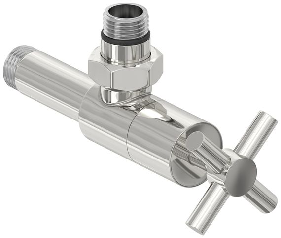 Вентиль Сунержа угловой крест (G 1/2" НР х G 1/2" НР)