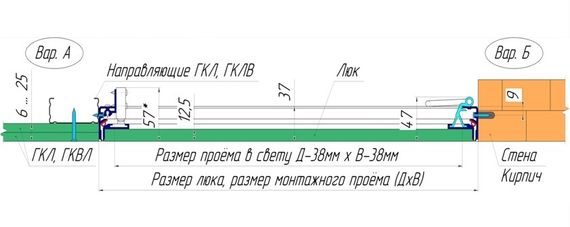 Люк под покраску Каскад 300х400